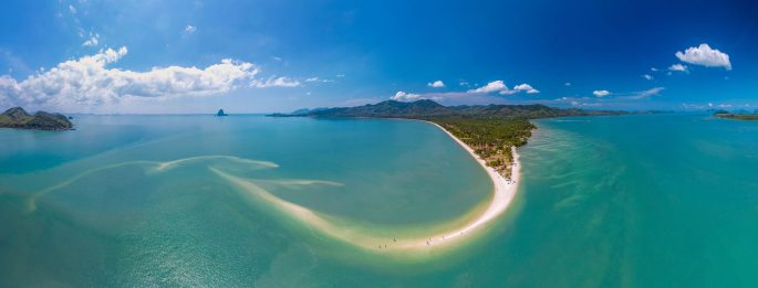 Ko Yao Yai a panoramic shot of its beaches and local huts